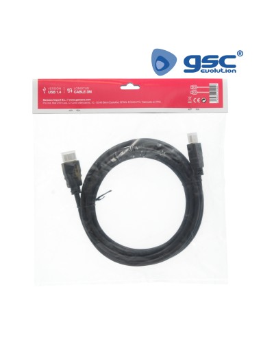 CABLE CONEXION HDMI A HDMI NEGRO 1.4 / 3M