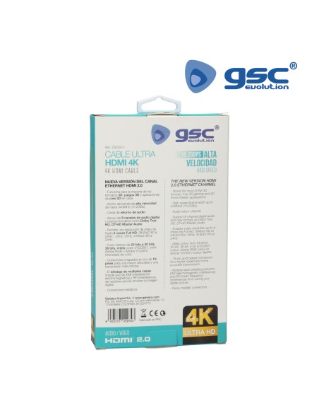 CABLE CONEXION HDMI A HDMI 4K 1.8M