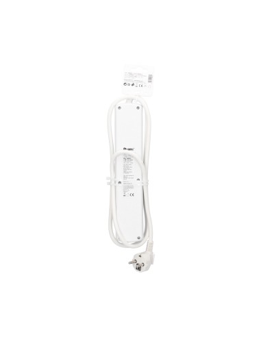 BASE MULTIPLE 3T + 2 USB + INT. (3X1.5MM) 1,4M BLANCA