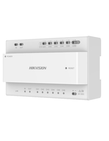 CONVERSOR PARA EDIFICIOS - 2 HILOS A IP - 6 GRUPOS DE 2 HILOS - TCP/IP CON RJ45 - ALIMENTA DISPOSITIVOS A 2 HILOS - CONEXIÓN DE