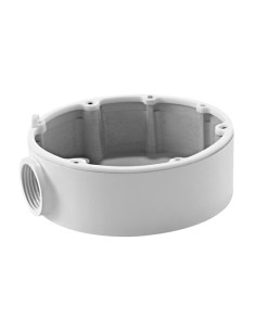 CAJA DE CONEXIONES - PARA CÁMARAS DOMO - APTO PARA USO EXTERIOR - INSTALACIÓN EN TECHO O PARED - COLOR BLANCO | 37 (AL) X 111 (Ø