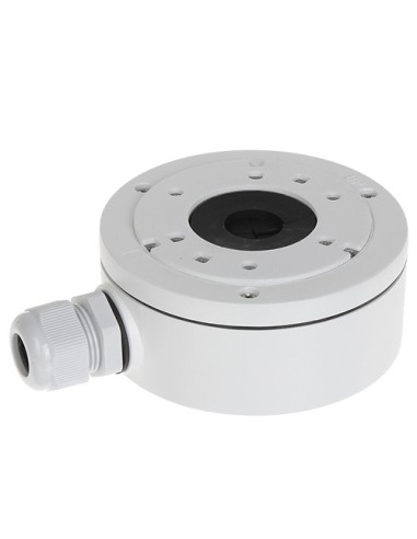 JUNCTION BOX - FOR BULLET AND DOME CAMERAS - SUITABLE FOR OUTDOOR USE - WALL OR CEILING INSTALLATION - CABLE PASS - COLOR WHITE