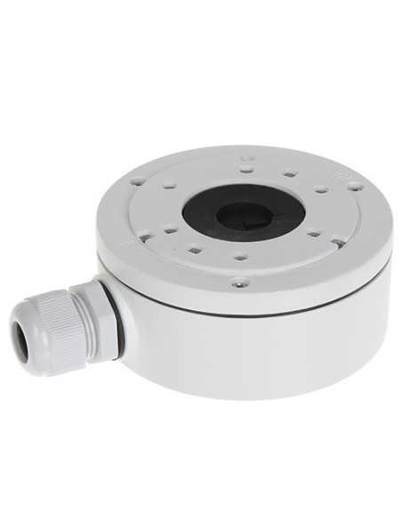 JUNCTION BOX - FOR BULLET AND DOME CAMERAS - SUITABLE FOR OUTDOOR USE - WALL OR CEILING INSTALLATION - CABLE PASS - COLOR WHITE