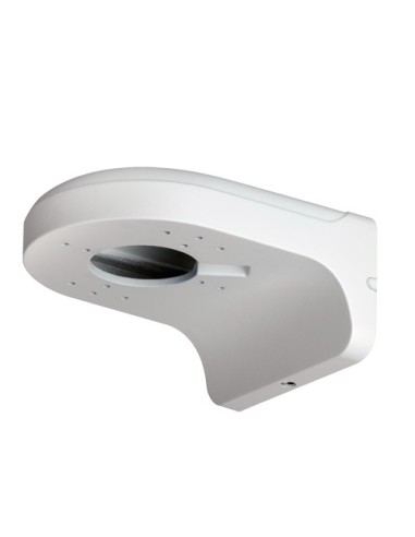 SOPORTE DE PARED - PARA CÁMARAS DOMO - APTO PARA USO EN EXTERIOR - COLOR BLANCO - CARGA MÁXIMA 1KG - PASADOR DE CABLES