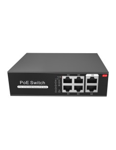 SWITCH POE - 4 PORTS POE + 2 UPLINK RJ45 - VITESSE JUSQU'À 1000 MBPS SUR TOUS LES PORTS - JUSQU'À 60W AU TOTAL POUR TOUS LES PO
