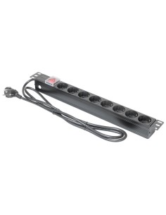 REGLETA DE ALIMENTACION RACK SCHUKO 8 SALIDAS CON INTERRUPTOR
