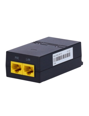 RUIJIE - INYECTOR POE IEEE802.3AF - PUERTOS RJ45 10/100/1000 MBPS - POTENCIA 15.4 W - DISTANCIA MÁXIMA 100 M - DISEÑO COMPACTO