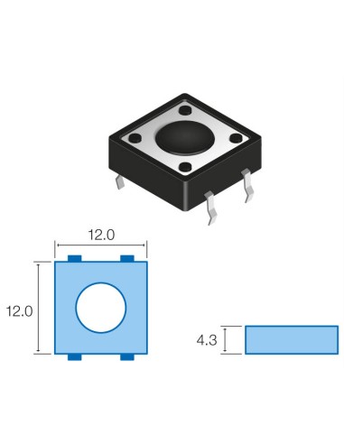 MICRO PULSADOR TACTO VERTICAL SW-082