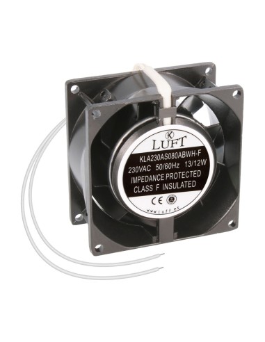 VENTILADOR 80X80X38 230VAC 2 PIN COJINETES 7 ASPAS VEN-051