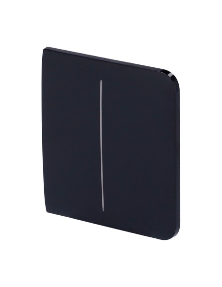 PANEL TÁCTIL PARA UN INTERRUPTOR DOBLE DE LUZ - COMPATIBLE CON AJ-LIGHTCORE-2G - RETROILUMINACIÓN LED - PANEL TÁCTIL LATERAL SIN