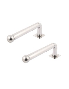 SOPORTE PARA BARRERA MODELO L - 2 UNIDADES - ACERO INOXIDABLE - COMPATIBLE CON DETECTORES DE 3/4 HACES - COMPATIBLE CON BARRERAS