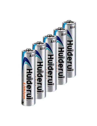 HUIDERUI - PACK DE PILAS AAA / FR03 / 24LF - 10 UNIDADES - VOLTAJE 1.5 V - LITIO - CAPACIDAD NOMINAL 1000 MAH - COMPATIBLE CON P