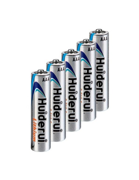HUIDERUI - PACK DE PILAS AAA / FR03 / 24LF - 10 UNIDADES - VOLTAJE 1.5 V - LITIO - CAPACIDAD NOMINAL 1000 MAH - COMPATIBLE CON P