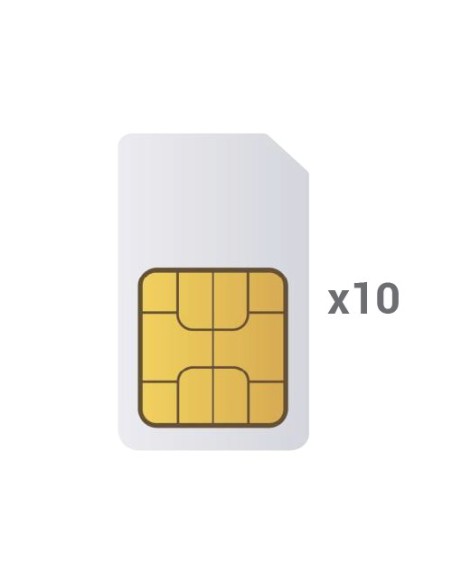 PACK 10 TARJETAS SIM M2M - GLOBALSIM MULTIOPERADOR - 2G/3G/4G/5G - TARIFA PLANA DE DATOS SEGÚN EL TIPO DE SISTEMA - ADMITE SMS Y