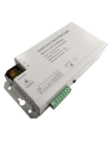 ALIMENTADOR PARA CONTROL DE ACCESO - CONFIGURABLE NO/NC - SALIDA DC 13.5V / 3.5A - SIN CAJA - BATERÍA AUXILIAR 12V / 7AH INCLUID