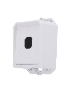 CAJA DE CONEXIONES - PARA CÁMARAS DOMO - APTO PARA USO EXTERIOR - FABRICADA EN PLÁSTICO - COLOR BLANCO - 140 (AL) X 100 (AN) X 5