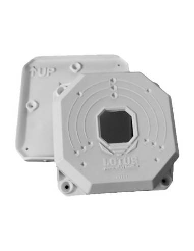 CAJA DE CONEXIONES - APTO PARA USO EXTERIOR - INSTALACIÓN EN TECHO O PARED - FABRICADA EN PLÁSTICO - COLOR BLANCO - 118 (AL) X 1