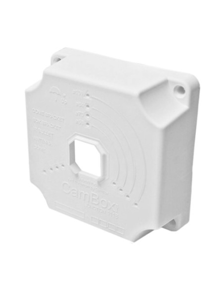CAJA DE CONEXIONES - PARA CÁMARAS DOMO Y BULLET - APTO PARA EXTERIOR| 128(AL) X 128(AN) X 50(FO)MM - INSTALACIÓN EN TECHO O PARE