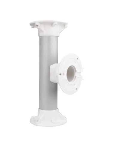 SOPORTE TECHO DOBLE - ALTURA 25 CM - APTO PARA USO EN INTERIOR Y EXTERIOR - COLOR BLANCO - FABRICADO EN PLÁSTICO