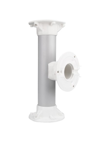 SOPORTE TECHO DOBLE - ALTURA 25 CM X 10 (Ø) CM - APTO PARA USO EN INTERIOR Y EXTERIOR - COLOR BLANCO - FABRICADO EN PLÁSTICO