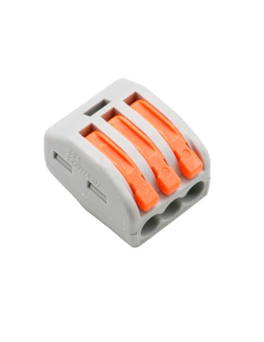 SAFIRE -  CONECTOR DE CABLE - 1 ENTRADA Y 2 SALIDAS  - CALIBRE DEL CABLE 28 ~ 12AWG - SECCIÓN 0.08 M²~ 4 MM² - 10 UNIDADES