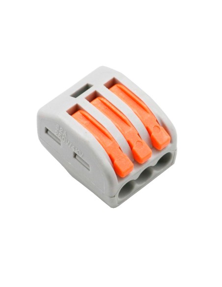 SAFIRE -  CONECTOR DE CABLE - 1 ENTRADA Y 2 SALIDAS  - CALIBRE DEL CABLE 28 ~ 12AWG - SECCIÓN 0.08 M²~ 4 MM² - 10 UNIDADES
