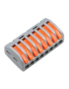 SAFIRE -  CONECTOR DE CABLE - 1 ENTRADA Y 7 SALIDAS  - CALIBRE DEL CABLE 28 ~ 12AWG - SECCIÓN 0.08 M²~ 4 MM² - 10 UNIDADES