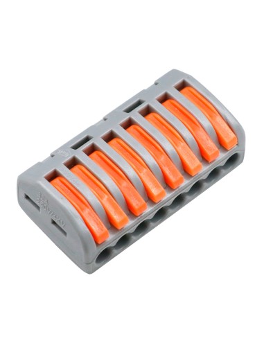 SAFIRE -  CONECTOR DE CABLE - 1 ENTRADA Y 7 SALIDAS  - CALIBRE DEL CABLE 28 ~ 12AWG - SECCIÓN 0.08 M²~ 4 MM² - 10 UNIDADES