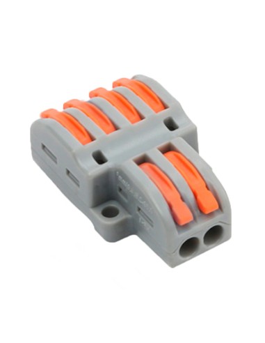 SAFIRE -  CONECTOR DE CABLE - 2 ENTRADAS Y 4 SALIDAS  - CALIBRE DEL CABLE 28 ~ 12AWG - SECCIÓN 0,08 ~ 4MM²  - 10 UNIDADES