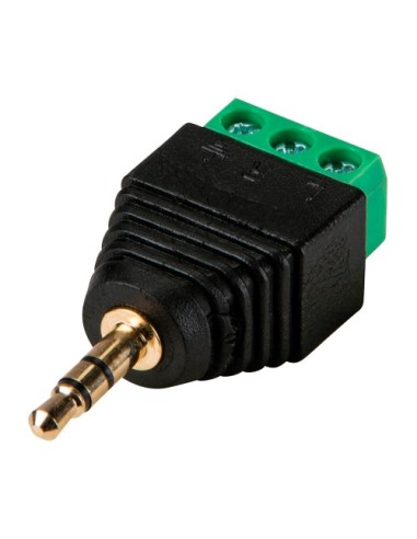 CONECTOR SAFIRE - JACK 3.5 MM ESTÉREO - SALIDA +/ DE 2 TERMINALES - 42 MM (FO) - 18 MM (AN) - 4 G