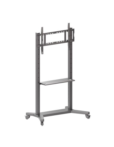 SOPORTE A SUELO CON RUEDAS Y BANDEJA - ALTURA AJUSTABLE - HASTA 86&QUOT; - MAX PESO 80KG - VESA MÁX 800 X 500MM