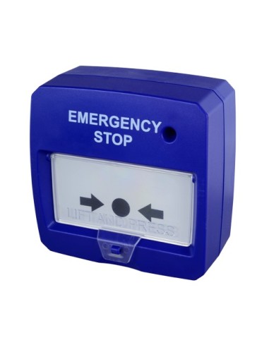 PULSADOR REARMABLE - ESPECIAL PARA PANEL DE EXTINCIÓN - PARADA DE EMERGENCIA - INSTALACIÓN EN SUPERFICIE - REARMADO CON LA MANO