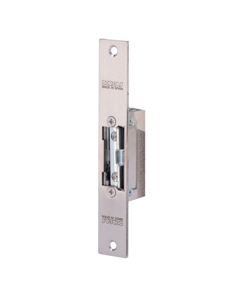 ABREPUERTAS ELÉCTRICO DORCAS - PARA PUERTA SENCILLA | PESTILLO RADIAL REGULABLE - MODO APERTURA FAIL SECURE (NO) - FUERZA DE RET