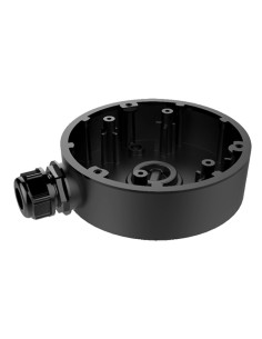JUNCTION BOX - FOR DOME CAMERAS - SUITABLE FOR OUTDOOR USE - WALL OR CEILING INSTALLATION - CABLE PASS - BLACK COLOUR