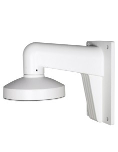 WALL BRACKET - FOR DOME CAMERAS - VALID FOR EXTERIOR USE - WHITE COLOUR - COMPATIBLE WITH HIWATCH HIKVISION - CABLE PASS