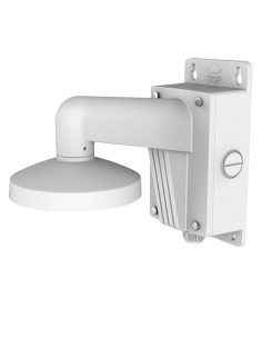 WALL BRACKET - JUNCTION BOX - VALID FOR EXTERIOR USE - COMPATIBLE WITH HIWATCH HIKVISION - CABLE PASS - WHITE COLOUR