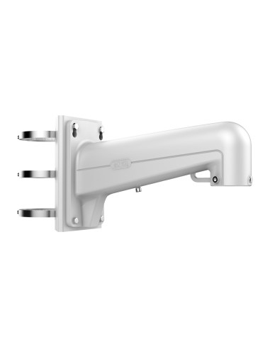 SOPORTE DE POSTE - PARA DOMOS MOTORIZADAS - APTO PARA USO EN EXTERIOR - COLOR BLANCO - PASADOR DE CABLES - 117 (AN) X 194 (AL) X