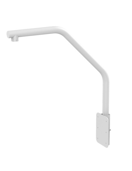 SWAN-NECK SUPPORT FOR SPEED DOMES - SUITABLE FOR OUTDOOR USE - CORNICE INSTALLATION - WHITE COLOUR - CABLE PASS - 950 (H) X 180
