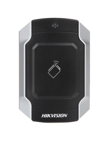 LECTOR DE ACCESO - ACCESO POR TARJETA MF - INDICADOR LED Y ACÚSTICO - WIEGAND 26/34 | RS485 - COMPATIBLE CON CONTROLADORAS HIKVI