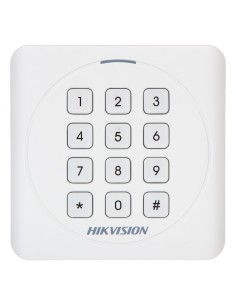 LECTOR DE ACCESO - ACCESO POR TARJETA EM Y PIN - INDICADOR LED Y ACÚSTICO - WIEGAND 26/34 - COMPATIBLE CON CONTROLADORAS HIKVISI