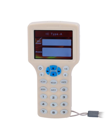 LECTOR-ESCRITOR DE TARJETAS RFID - PANTALLA 3&QUOT; TFT Y TECLADO - IDENTIFICACIÓN Y CLONACIÓN DE TARJETAS - EM 125 KHZ Y MF 13.