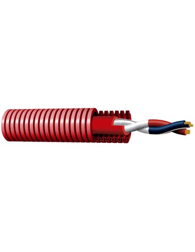 CABLE ESPECIAL PARA SISTEMAS CONTRAINCENDIOS - PAR TRENZADO PRECABLEADO EN TUBO CORRUGADO 16MM - CONDUCTOR COBRE FLEXIBLE CLASE