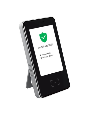 LECTOR GREEN PASS QR | PASAPORTE COVID EU - CONEXIÓN ETHERNET Y WIFI | MULTIDIOMA - VERIFICA TODO TIPO DE CERTIFICADOS COVID - A