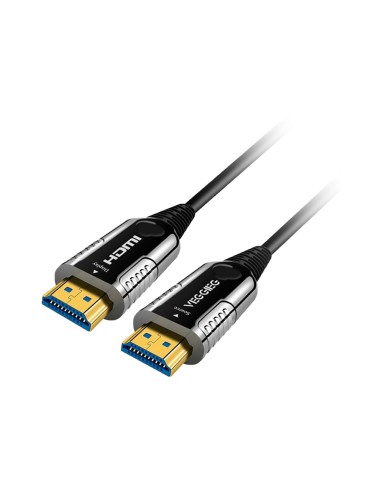 CABLE HDMI DE FIBRA ÓPTICA - CONECTORES HDMI TIPO A MACHO - SOPORTE 4K@60 HZ - 100 M -  CABLE NO ES REVERSIBLE - COLOR NEGRO