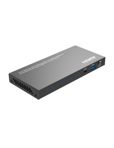 HDMI SWITCH - 3 ENTRADAS HDMI - 1 ENTRADA USB-C - 1 SALIDA HDMI  - RESOLUCIÓN 8K@60HZ - CONTROL CON MANDO A DISTANCIA