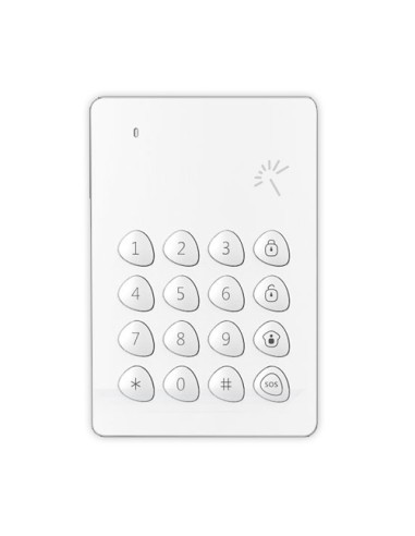 TECLADO INDEPENDIENTE - INALÁMBRICO - ANTENA INTERNA - PERMITE ARMADO/DESARMADO - COMPATIBLE CON LLAVEROS DE PROXIMIDAD - ALIMEN