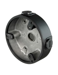 CAIXA DE CONEXÕES - PARA CÂMARAS DOME - APTO PARA USO EXTERIOR - INSTALAÇÃO EM TECTO OU PAREDE - PASSADOR DE CABOS - COR PRETA 3