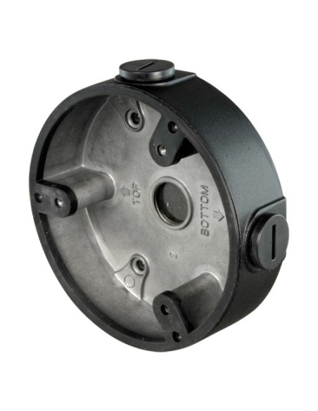 ANSCHLUSSBOX - FÜR DOME-KAMERAS - GEEIGNET FÜR DEN AUßENBEREICH - DECKEN- ODER WANDINSTALLATION - KABELSTIFT - FARBE SCHWARZ 34