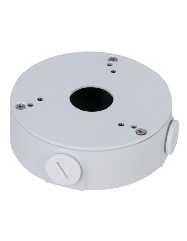 CAJA DE CONEXIONES - PARA CÁMARAS DOMOS - INSTALACIÓN EN TECHO O PARED - PASADOR DE CABLES - COLOR BLANCO - 36 (AL) X 111.6 (?)