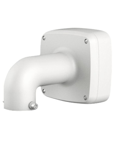 SOPORTE DE PARED - PARA CÁMARAS DOMO - APTO PARA USO EN EXTERIOR - COLOR BLANCO - PASADOR DE CABLE - 134 MM (AL) X 134 (AN) X 18